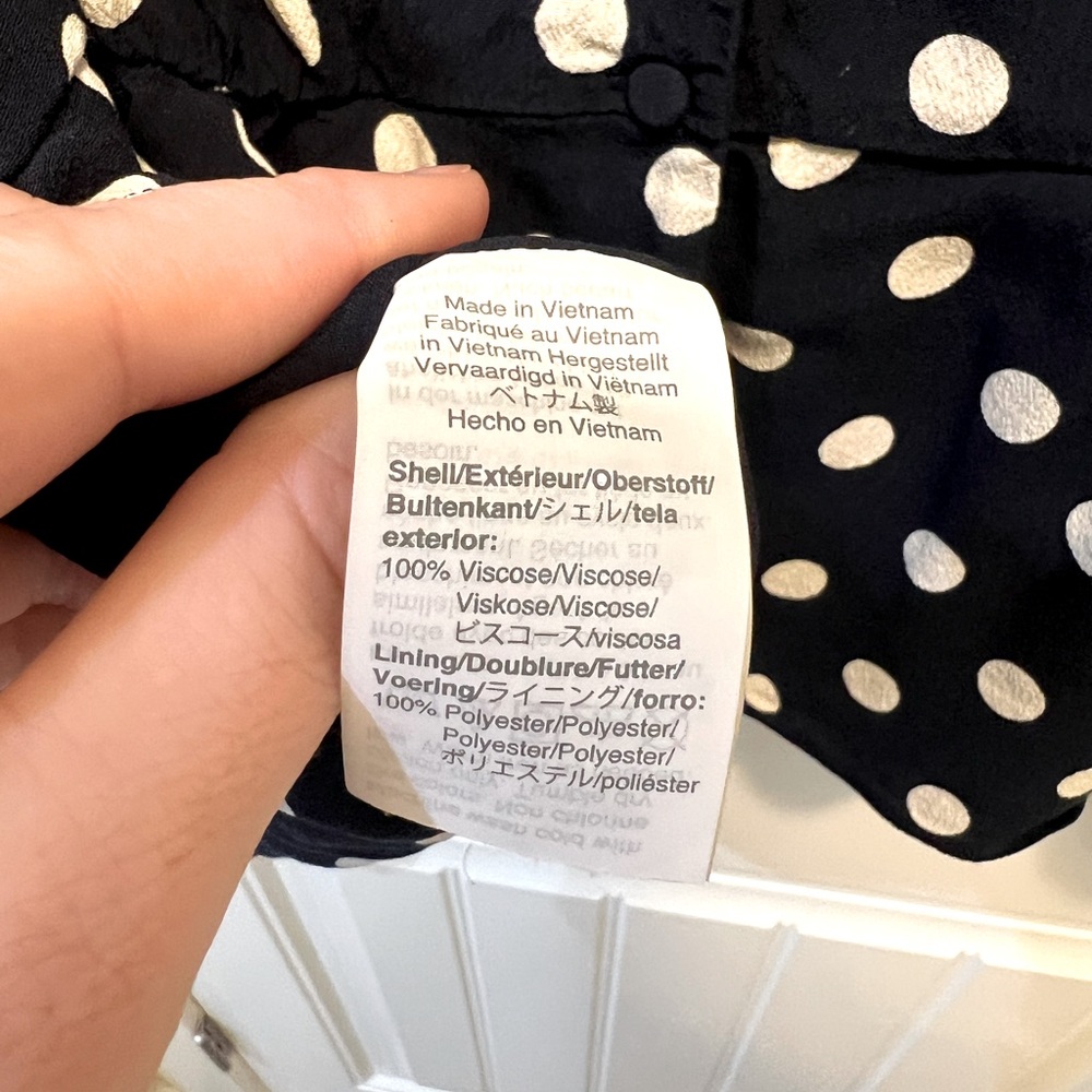 J. Crew Navy Polka Dot Peplum Blouse - Picture 6 of 9